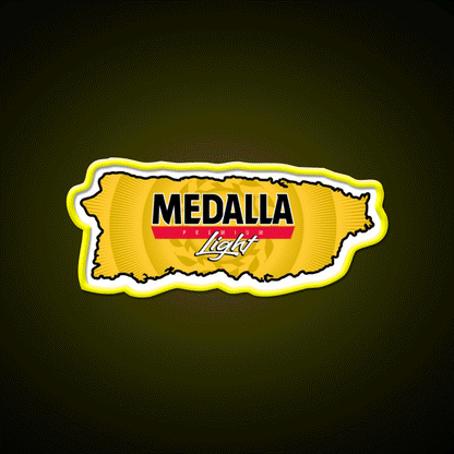 Medalla Light Puerto Rico Beer Bar Decor Led Neon Sign Rgb Color