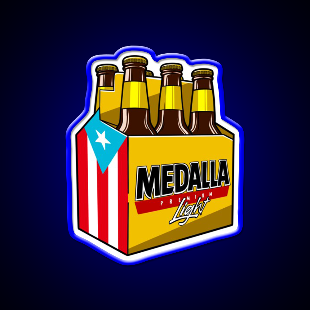 Medalla Light Six Pack Beer Bar Decor Led Neon Sign Rgb Color - LED neon sign view 5