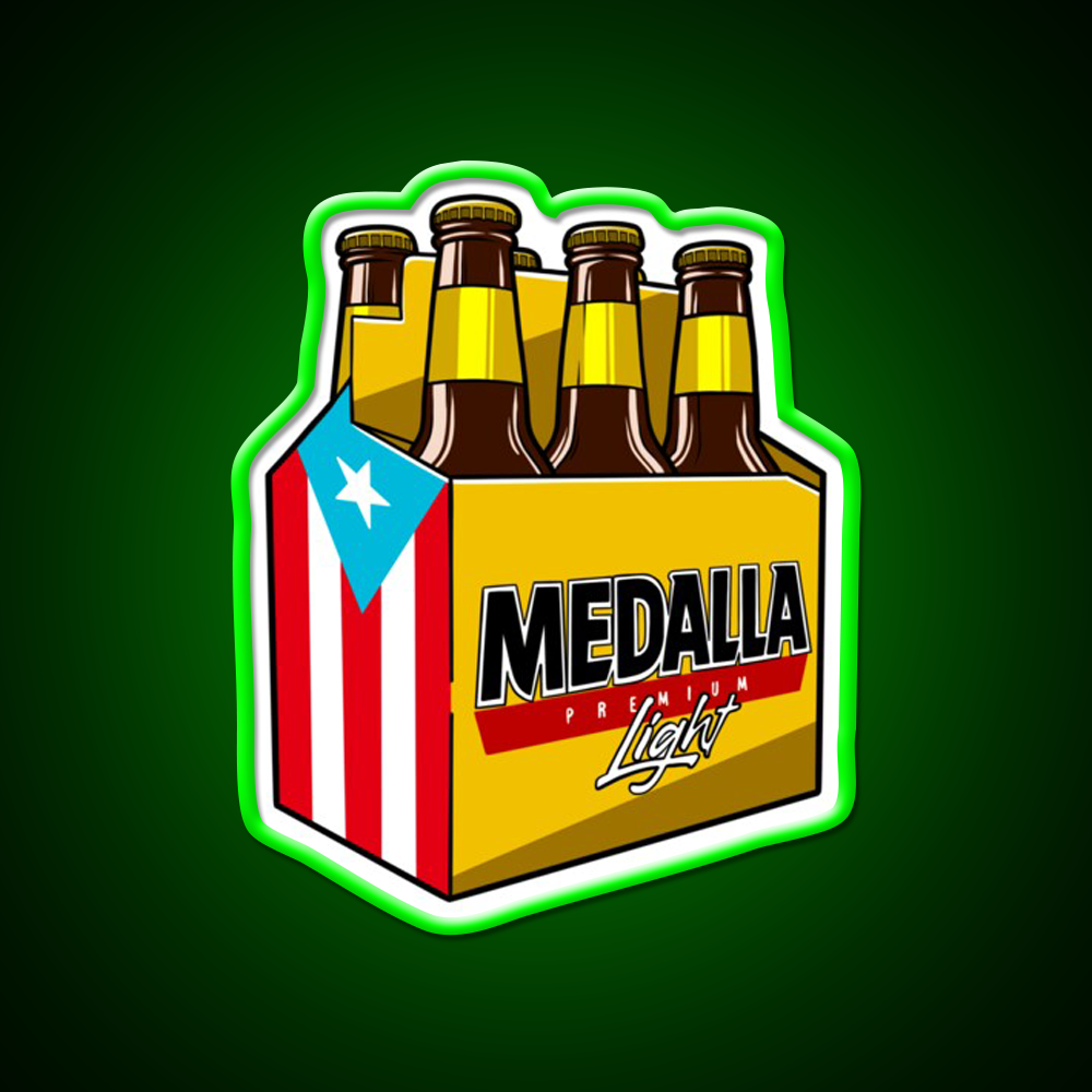 Medalla Light Six Pack Beer Bar Decor Led Neon Sign Rgb Color - LED neon sign view 8