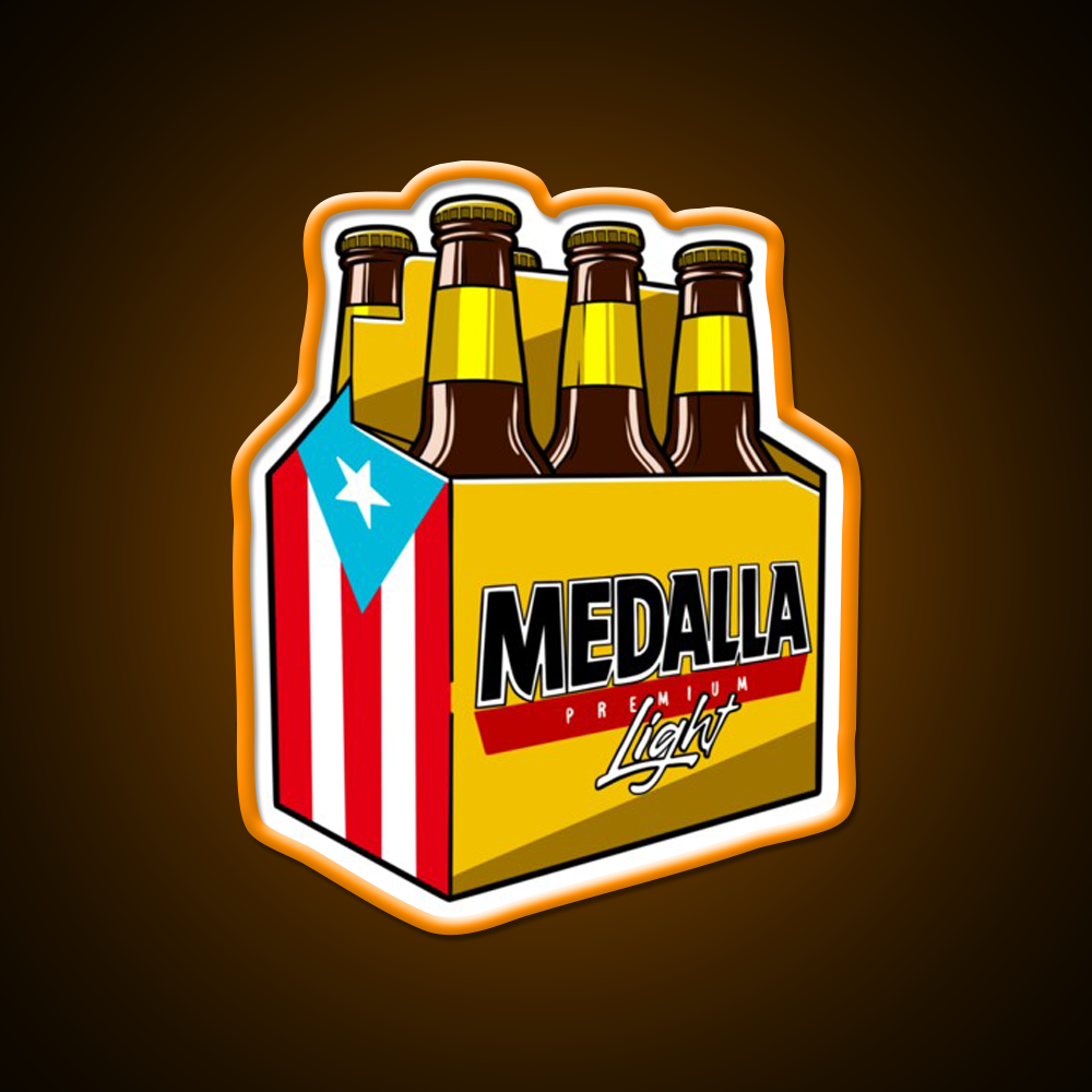 Medalla Light Six Pack Beer Bar Decor Led Neon Sign Rgb Color - LED neon sign view 6