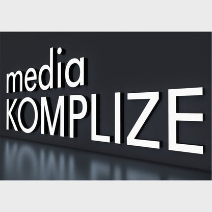 Media Komplize 3D Frontlit Channel Letters Led Light Sign - Shineneon