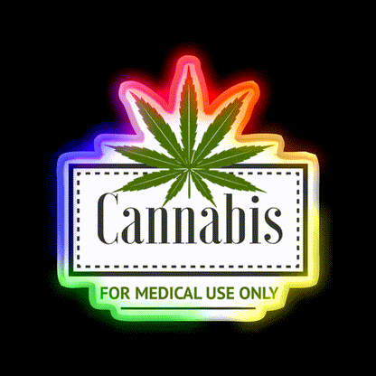 Medical Hemp Inspired Green Leaf Led Neon Sign 420 Neon Decor Rgb Color - LED neon sign close-up detail
