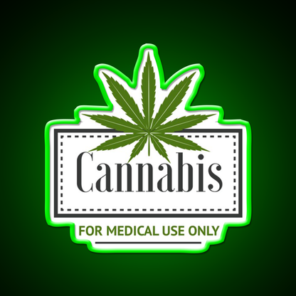 Medical Hemp Inspired Green Leaf Led Neon Sign 420 Neon Decor Rgb Color