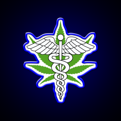 Medical Hemp Inspired Green Leaf Led Neon Sign Bedroom Wall Art Rgb Color