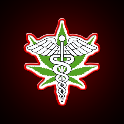 Medical Hemp Inspired Green Leaf Led Neon Sign Bedroom Wall Art Rgb Color