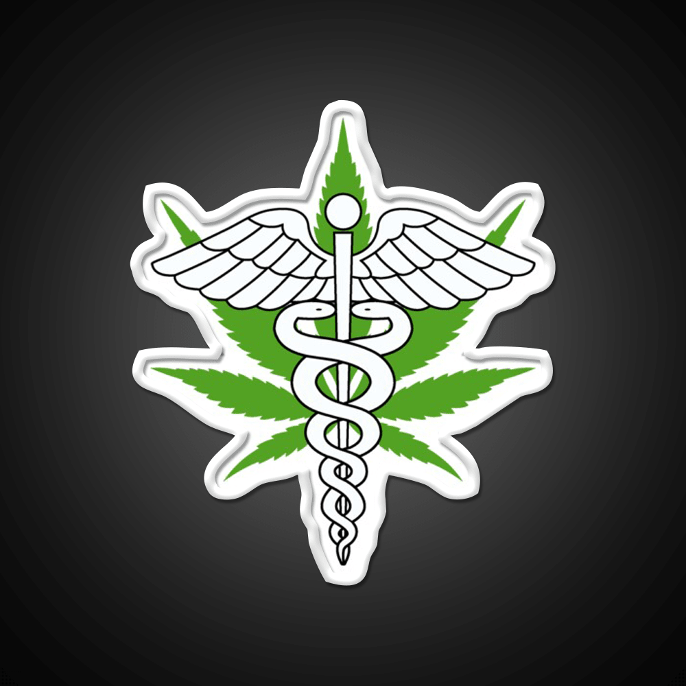 Medical Hemp Inspired Green Leaf Led Neon Sign Bedroom Wall Art Rgb Color - Shineneon