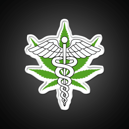 Medical Hemp Inspired Green Leaf Led Neon Sign Bedroom Wall Art Rgb Color - Shineneon