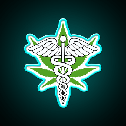 Medical Hemp Inspired Green Leaf Led Neon Sign Bedroom Wall Art Rgb Color - Shineneon