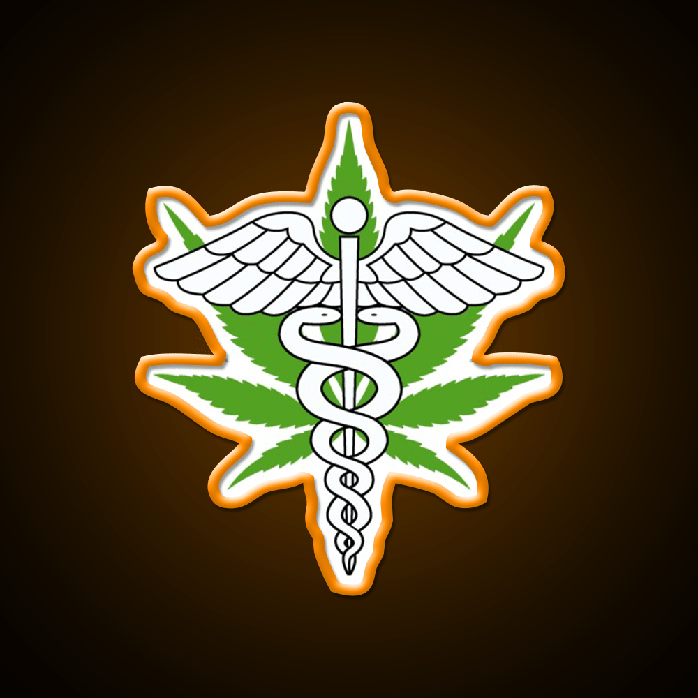 Medical Hemp Inspired Green Leaf Led Neon Sign Bedroom Wall Art Rgb Color - Shineneon