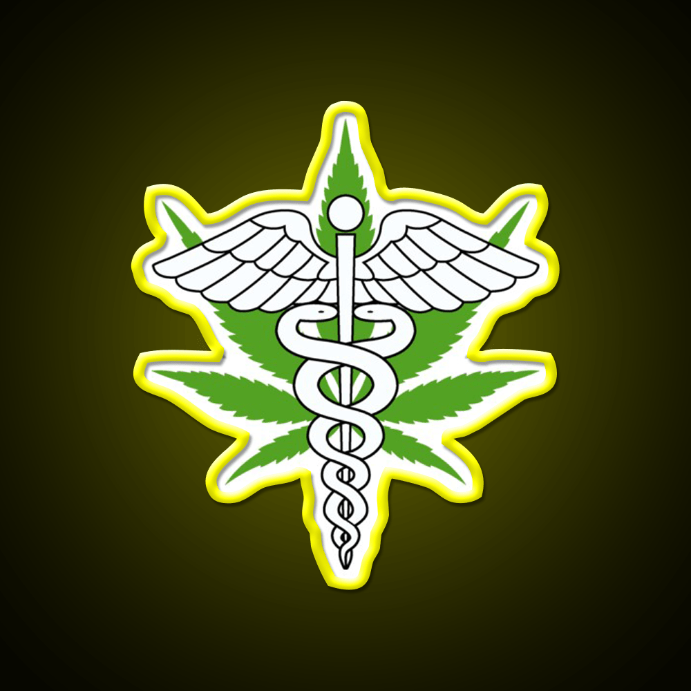Medical Hemp Inspired Green Leaf Led Neon Sign Bedroom Wall Art Rgb Color - Shineneon