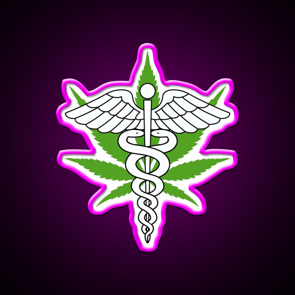 Medical Hemp Inspired Green Leaf Led Neon Sign Bedroom Wall Art Rgb Color - Shineneon