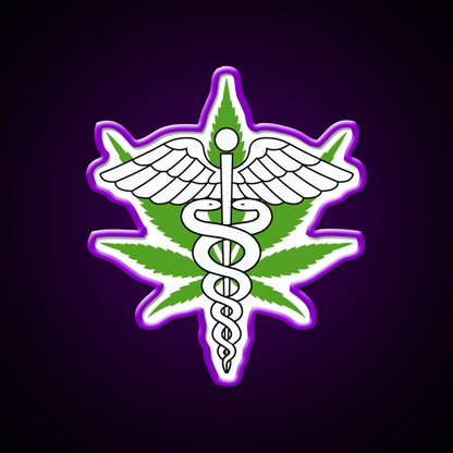 Medical Hemp Inspired Green Leaf Led Neon Sign Bedroom Wall Art Rgb Color - Shineneon