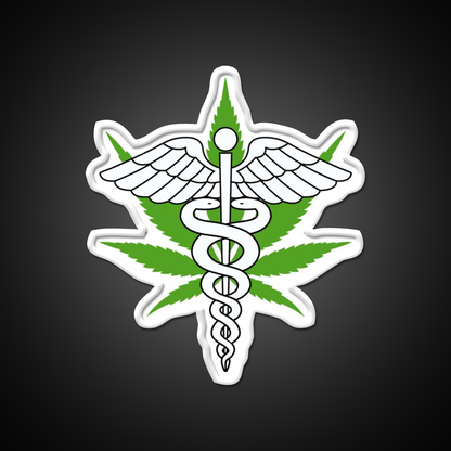 Medical Hemp Inspired Green Leaf Led Neon Sign Bedroom Wall Art Rgb Color