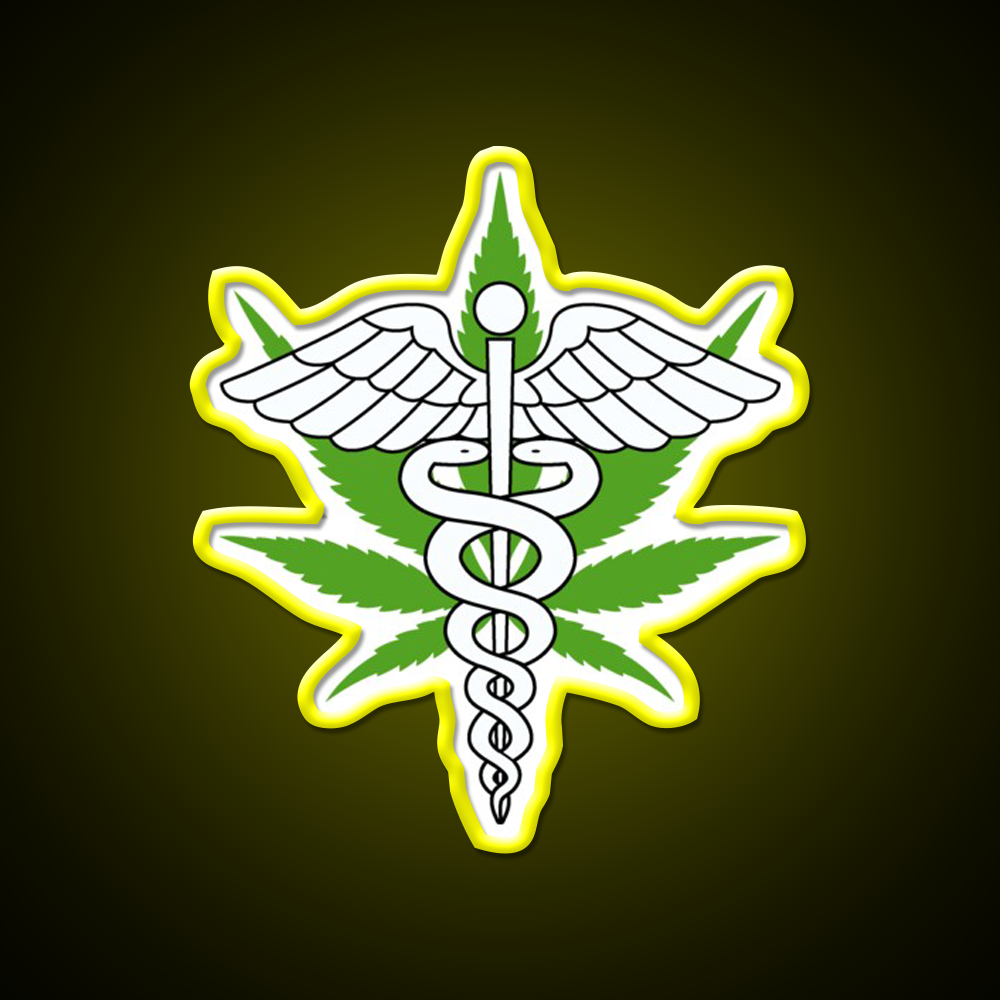 Medical Hemp Inspired Green Leaf Led Neon Sign Bedroom Wall Art Rgb Color