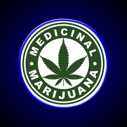 Medical Hemp Inspired Green Leaf Led Neon Sign Rgb Color