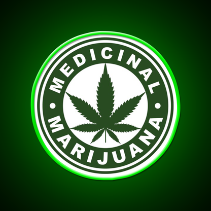 Medical Hemp Inspired Green Leaf Led Neon Sign Rgb Color - LED neon sign view 8