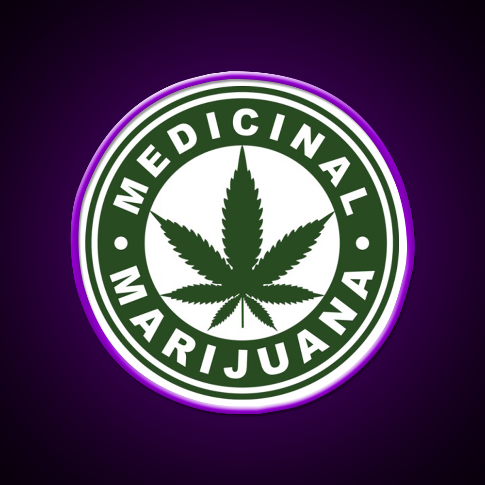 Medical Hemp Inspired Green Leaf Led Neon Sign Rgb Color - LED neon sign view 9