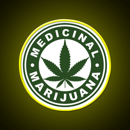 Medical Hemp Inspired Green Leaf Led Neon Sign Rgb Color - Shineneon