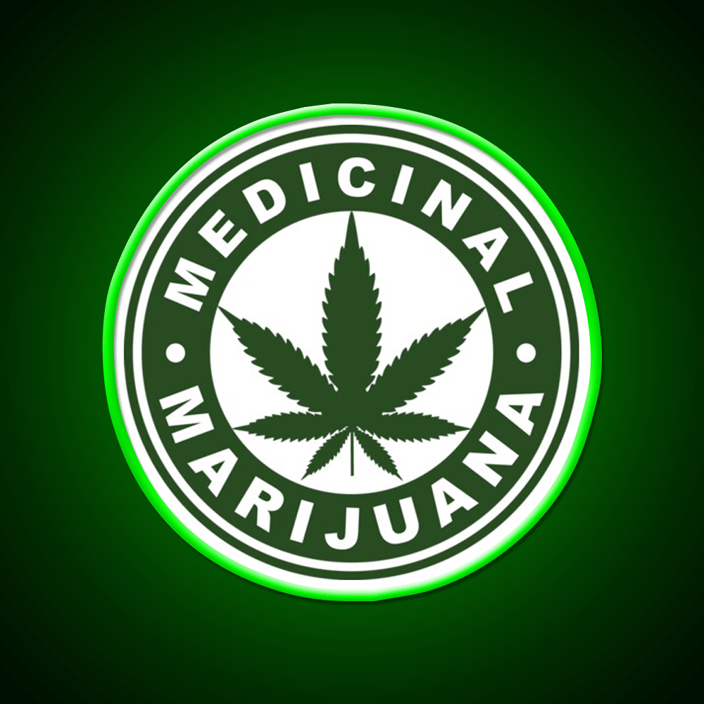 Medical Hemp Inspired Green Leaf Led Neon Sign Rgb Color - Shineneon
