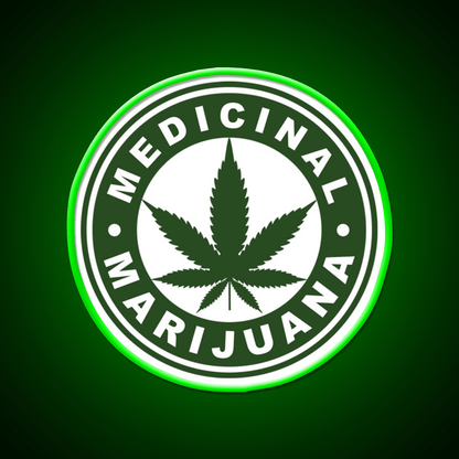 Medical Hemp Inspired Green Leaf Led Neon Sign Rgb Color - Shineneon