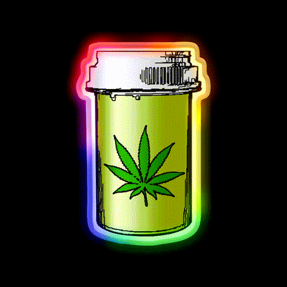 Medical Hemp Inspired Green Leaf Led Neon Sign Room Light Sign Rgb Color - LED neon sign close-up detail