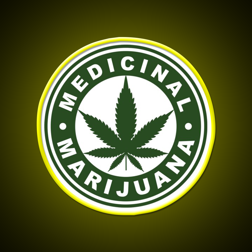 Medical Hemp Inspired Green Leaf Led Neon Sign Rgb Color - LED neon sign view 7