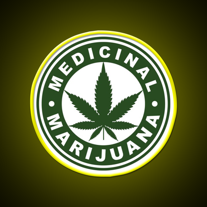 Medical Hemp Inspired Green Leaf Led Neon Sign Rgb Color - LED neon sign view 7