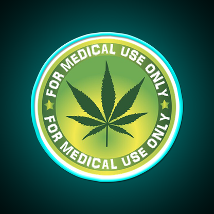 Medical Logo Hemp Inspired Green Leaf Led Neon Sign Rgb Color - Size and dimension reference