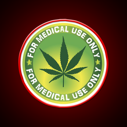 Medical Logo Hemp Inspired Green Leaf Led Neon Sign Rgb Color