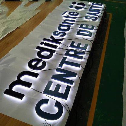 Mediksante Centre De Sante 3D Backlit Letters Business Metal Led Sign - Shineneon