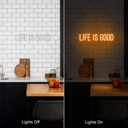 Meditate LED Neon Sign Man Cave Neon Sign day and night comparison