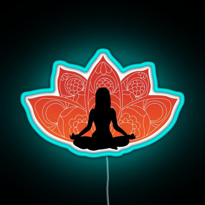 Meditating In A Lotus Pose Rgb Neon Sign - LED neon sign view 5