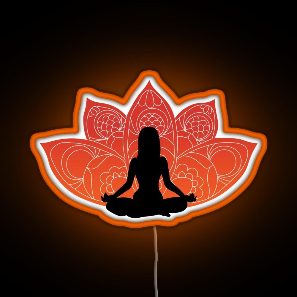 Meditating In A Lotus Pose Rgb Neon Sign - LED neon sign view 6