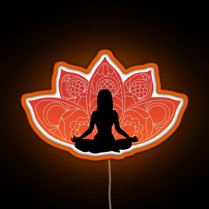Meditating In A Lotus Pose Rgb Neon Sign - LED neon sign view 6