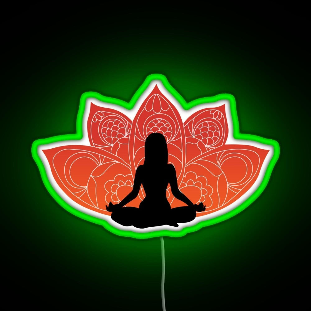 Meditating In A Lotus Pose Rgb Neon Sign - LED neon sign view 7
