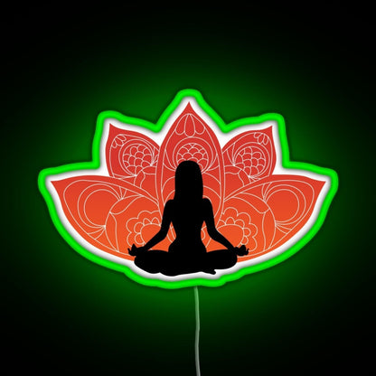 Meditating In A Lotus Pose Rgb Neon Sign - LED neon sign view 7