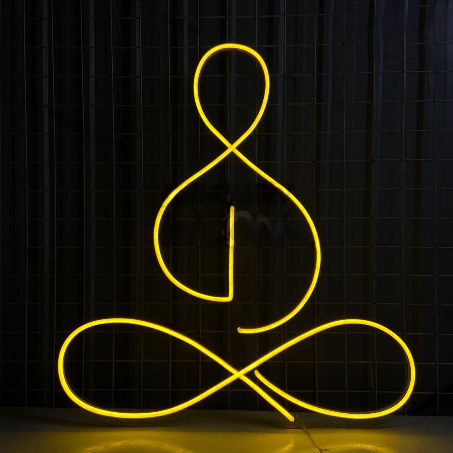 Meditation Led Sign Yoga Room Wall Art | Shineneon