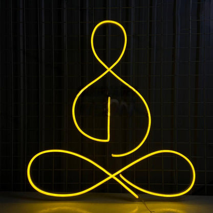 Meditation Led Sign Yoga Room Wall Art | Shineneon