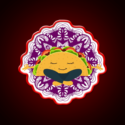 Meditation Taco Cool Witty Taco Led Neon Sign Rgb Color - Shineneon