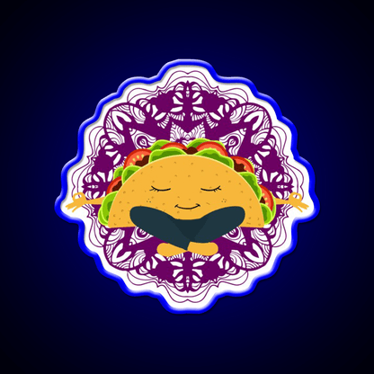 Meditation Taco Cool Witty Taco Led Neon Sign Rgb Color - Shineneon