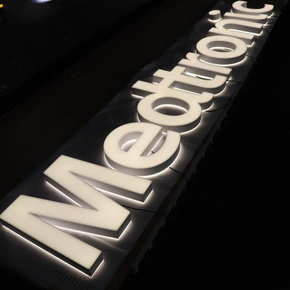 Medtronic 3D Front And Back Lit Letters Metal Led Sign - Shineneon