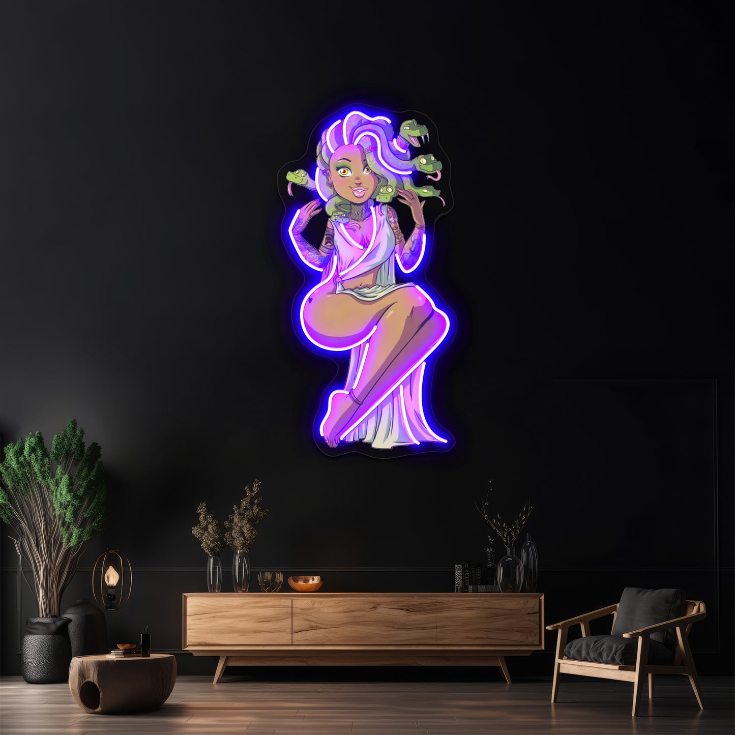 Medusa Artwork Neon Wall Signs