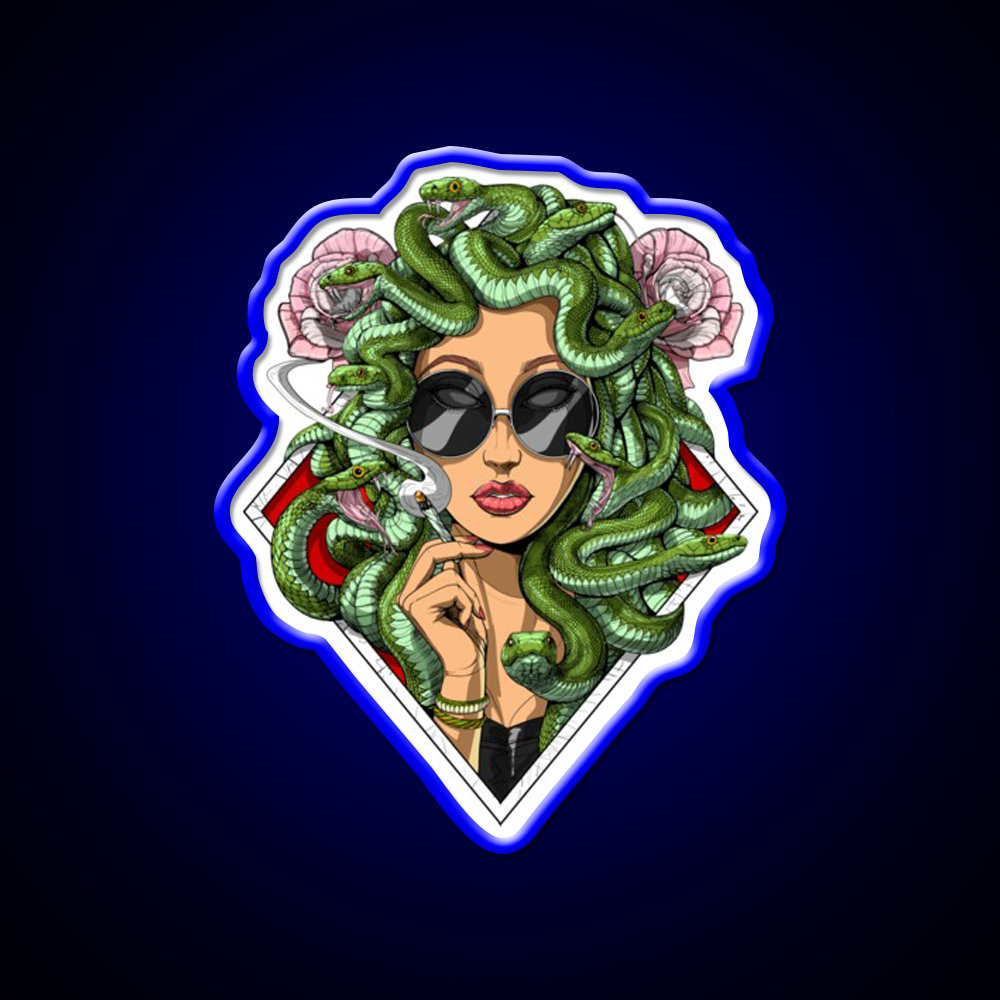 Medusa Hippie Stoner Hemp Inspired Green Leaf Led Neon Sign Rgb Color - LED neon sign view 5