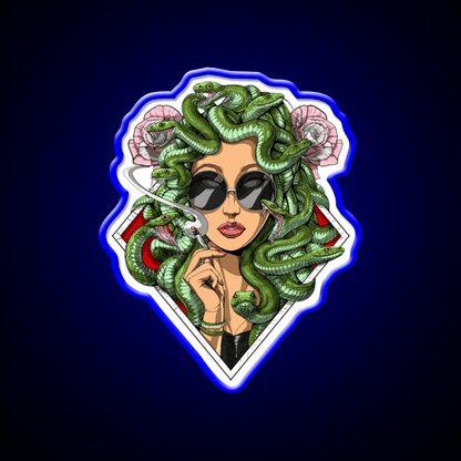 Medusa Hippie Stoner Hemp Inspired Green Leaf Led Neon Sign Rgb Color - Shineneon
