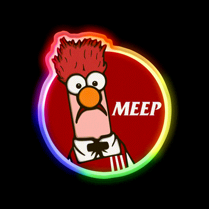 Meep Fast Food Led Neon Sign For Burger Place Rgb Color - LED neon sign close-up detail