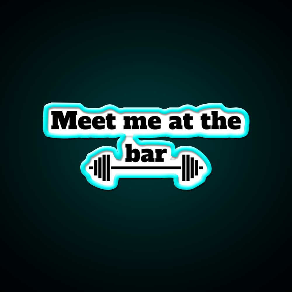 Meet Me At The Bar Man Cave Bar Led Neon Sign Rgb Color