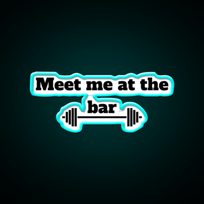 Meet Me At The Bar Man Cave Bar Led Neon Sign Rgb Color