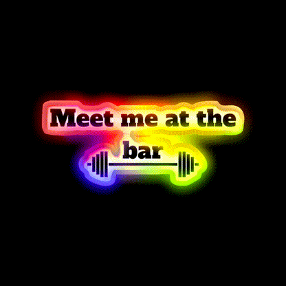 Meet Me At The Bar Man Cave Bar Led Neon Sign Rgb Color