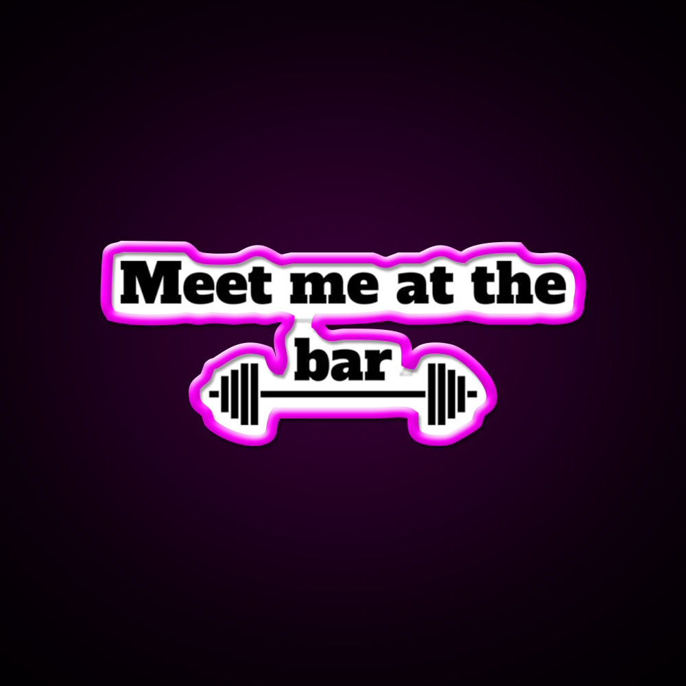 Meet Me At The Bar Man Cave Bar Led Neon Sign Rgb Color