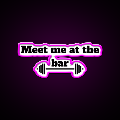 Meet Me At The Bar Man Cave Bar Led Neon Sign Rgb Color